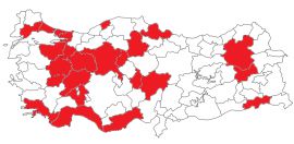 Kamu Aşçıları Derneği  illere göre dağılım